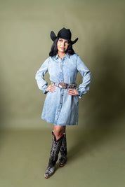 Classic Cowgirl Denim Dress