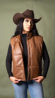 Modern Boot Stitch Leather Vest