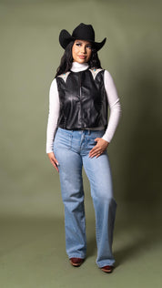Faux Moonlit Cowgirl Vest