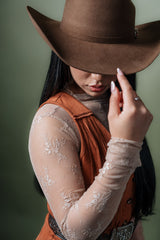 Lace Mesh Sheer Top
