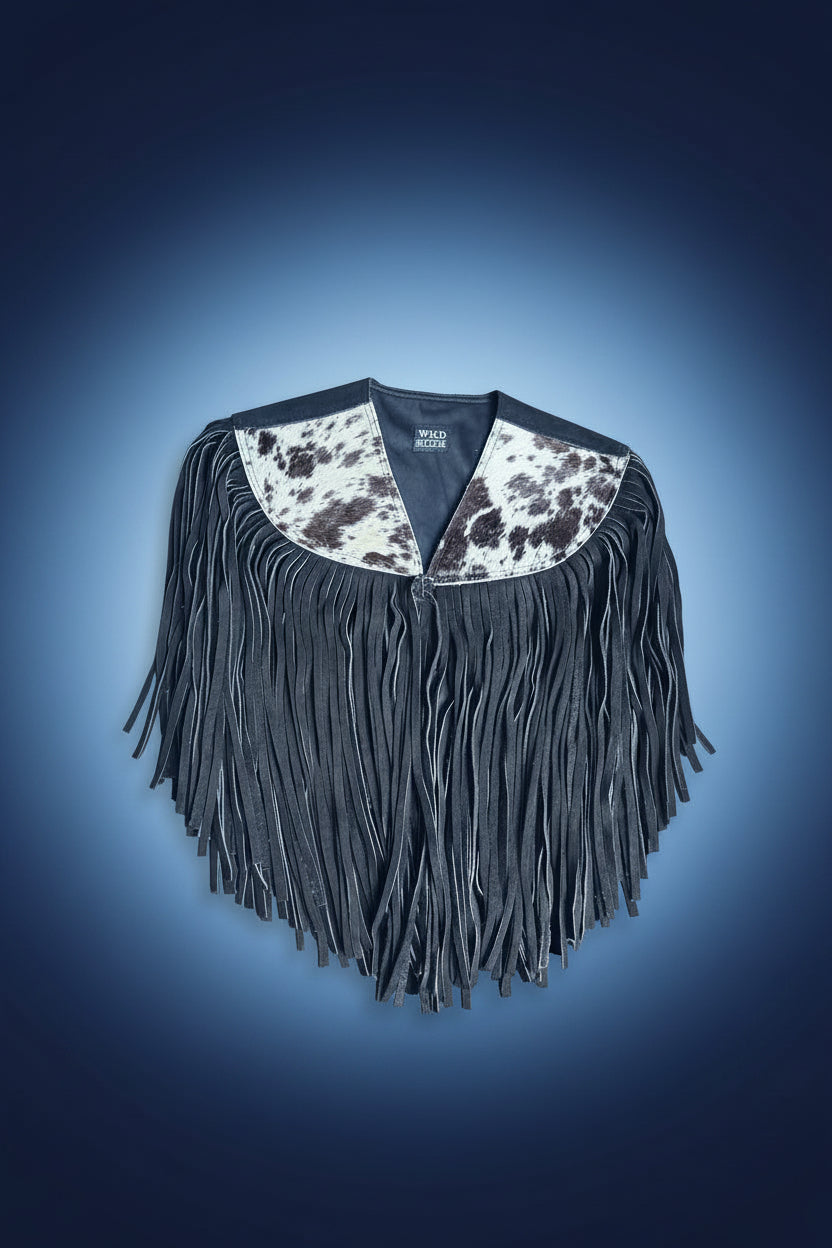 Cowhide Round Fringe Vest