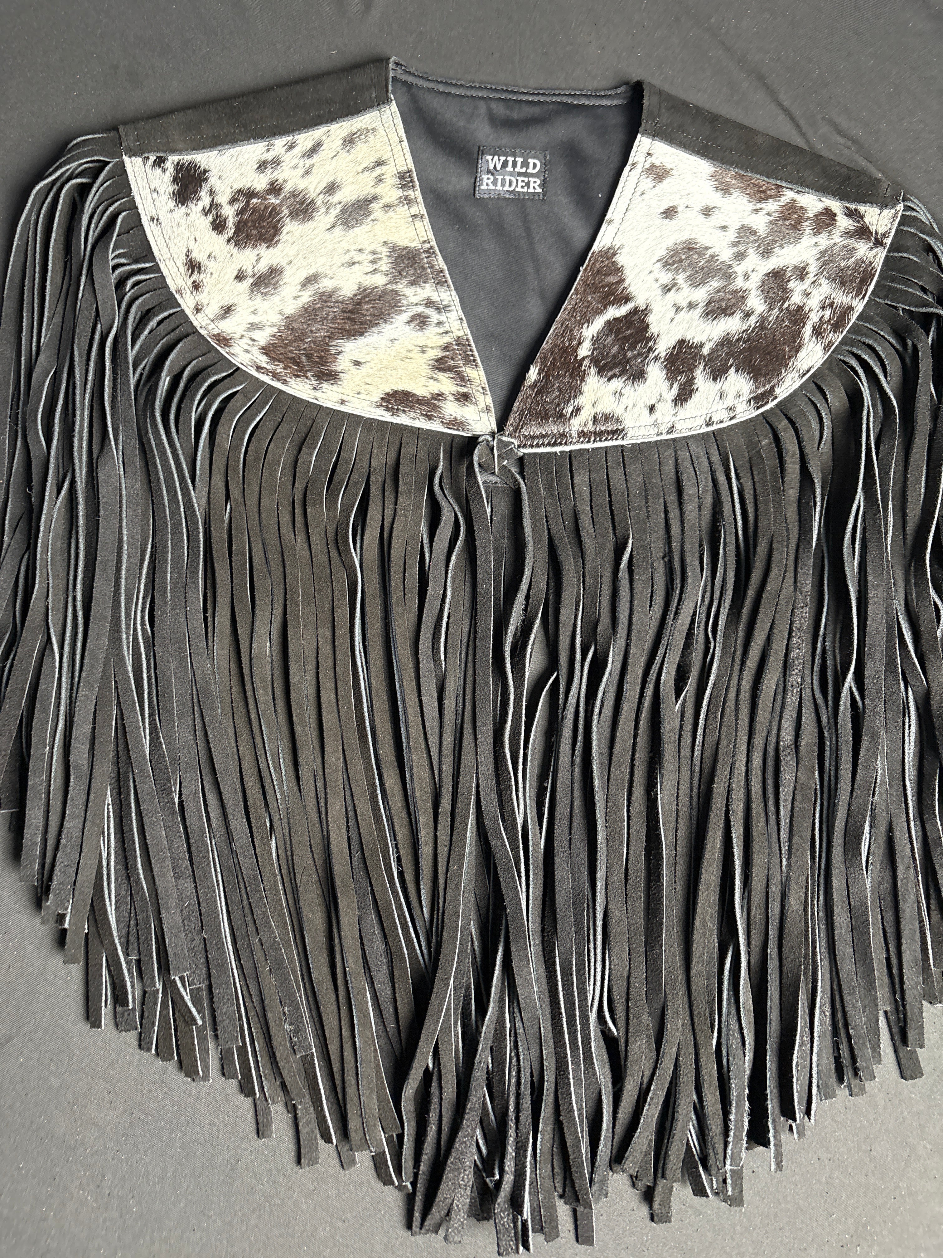 Cowhide Round Fringe Vest