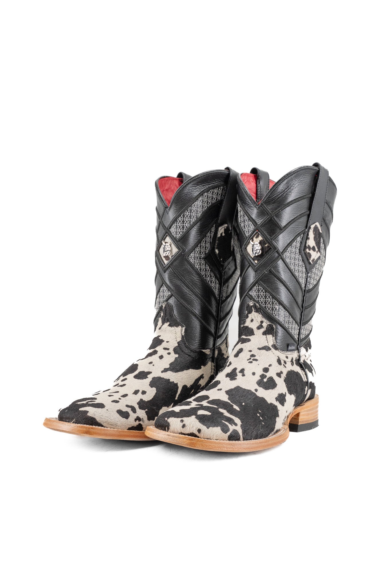 Prescott Brazil Cowhide Square Toe Cowboy Boot Size 6 Box UW39