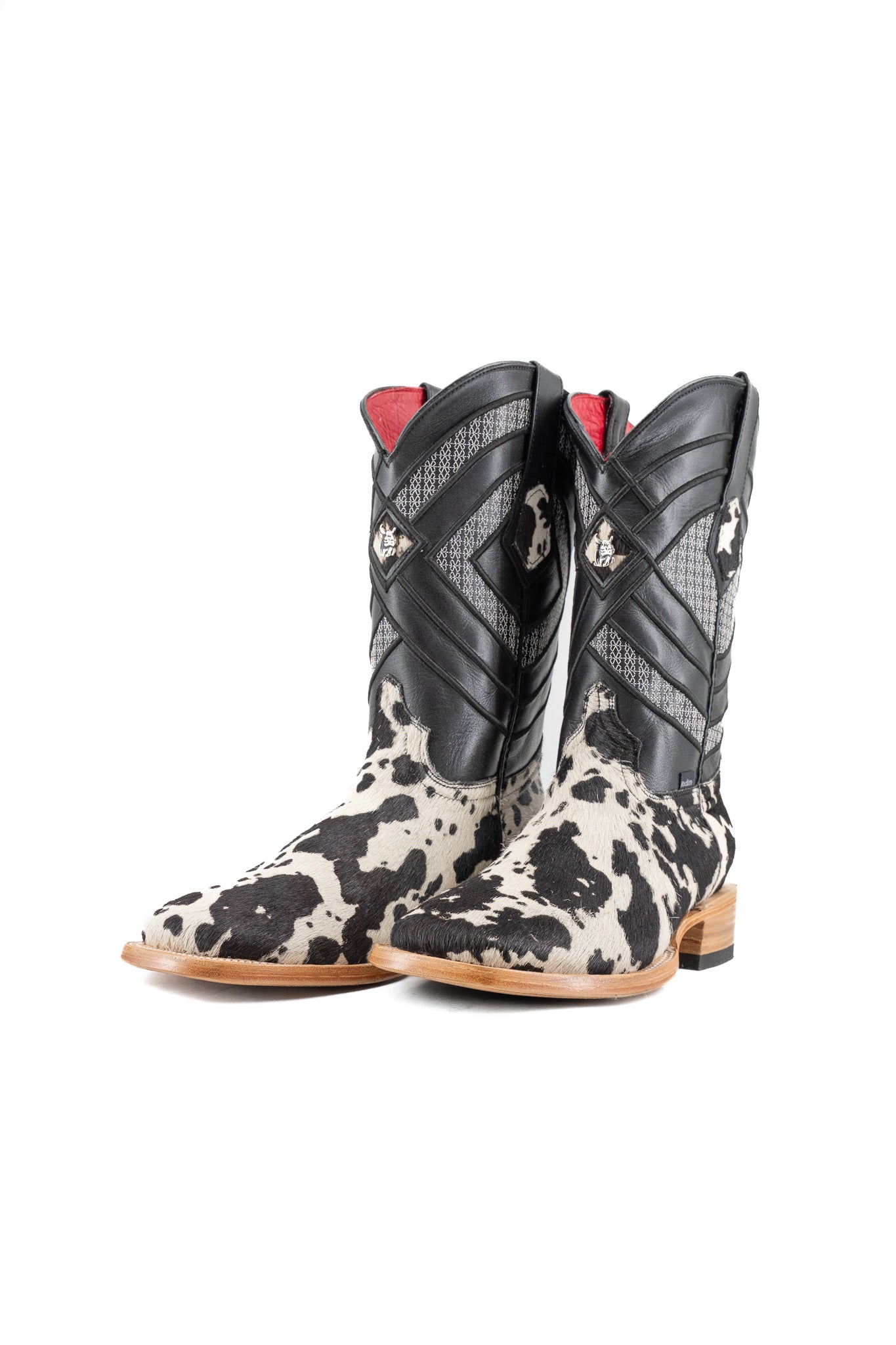 Prescott Brazil Cowhide Square Toe Cowboy Boot Size 9 Box UW47