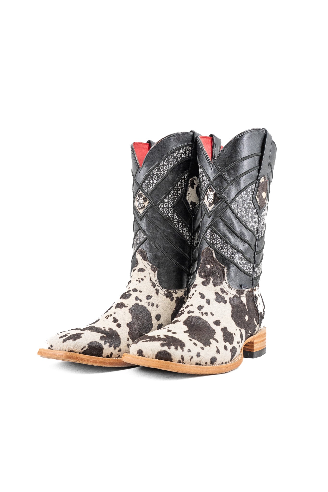 Prescott Brazil Cowhide Square Toe Cowboy Boot Size 9 Box UW48