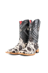 Prescott Brazil Cowhide Square Toe Cowboy Boot Size 9 Box UW48