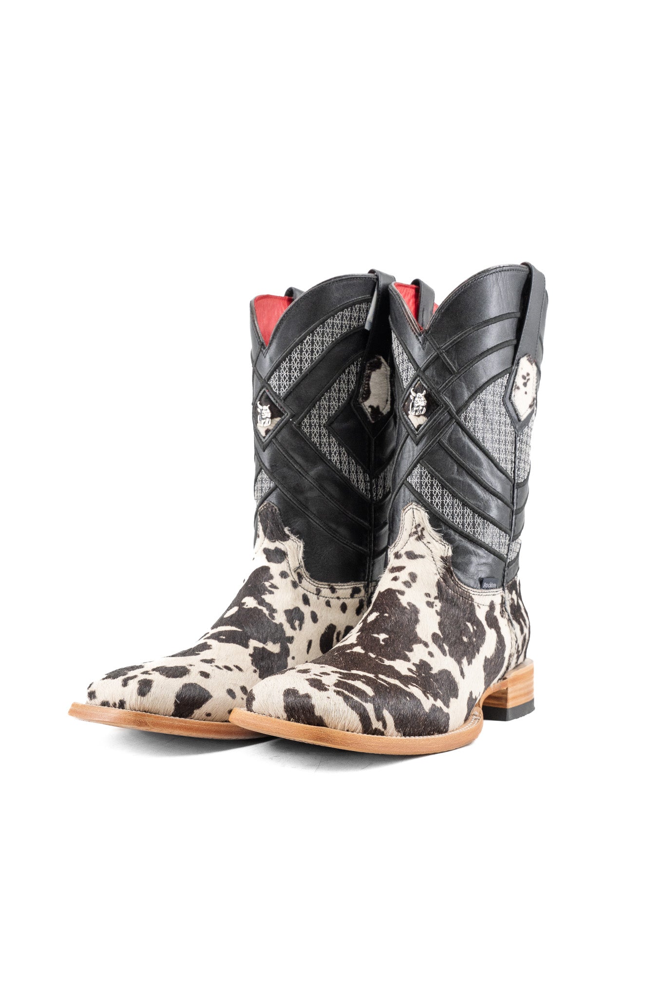 Prescott Brazil Cowhide Square Toe Cowboy Boot Size 9.5 Box UW49