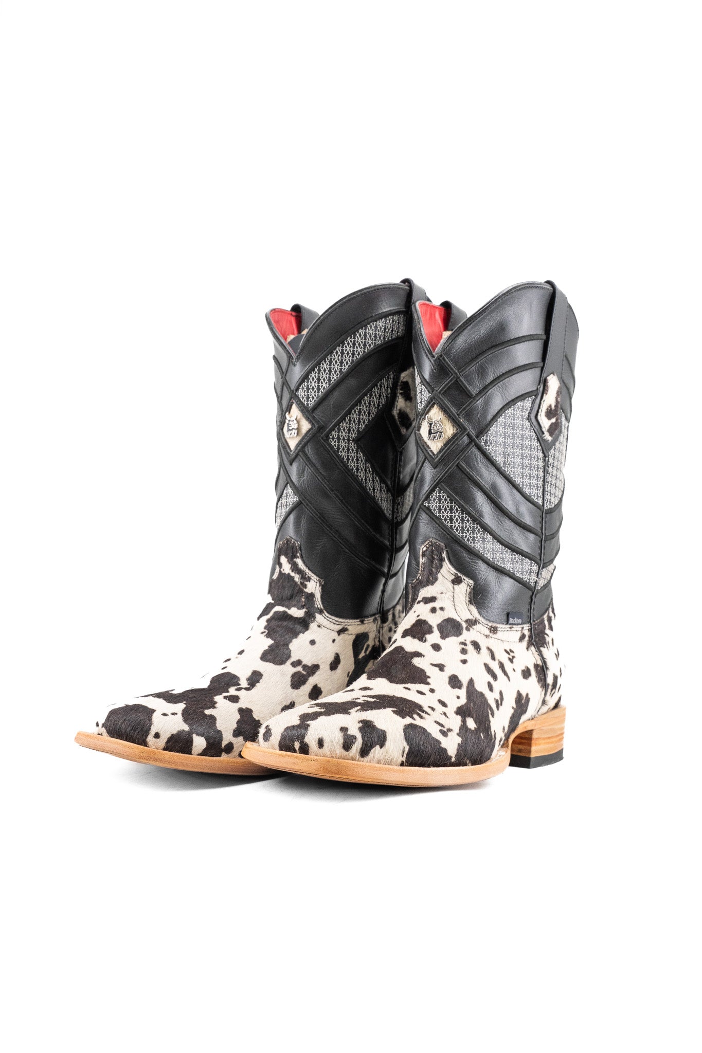 Prescott Brazil Cowhide Square Toe Cowboy Boot Size 10.5 Box UW53