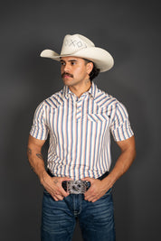 Rock & Roll Western Stripe Short Sleeve Polo
