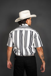 Rock & Roll Striped Button Up Short Sleeve