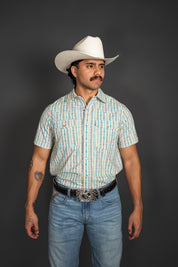 Roper Vertical Aztec Short Sleeve Pearl Snap
