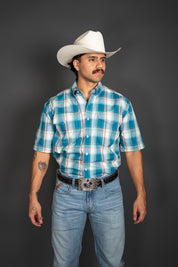 Roper Sunset Plaid Short Sleeve Button-up