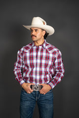 Roper Ball Park Plaid Pearl Snap