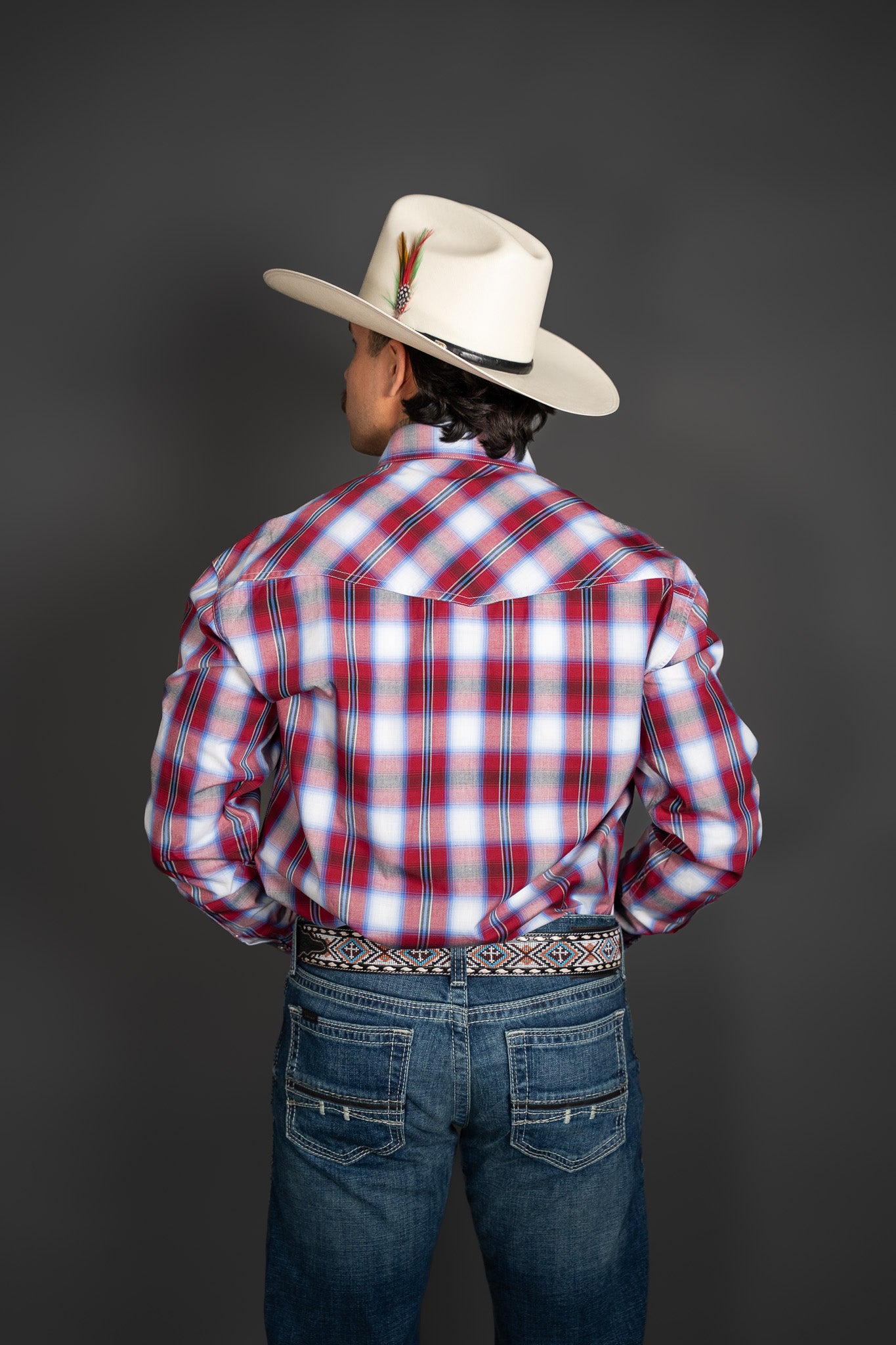 Roper Ball Park Plaid Pearl Snap