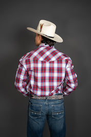 Roper Ball Park Plaid Pearl Snap