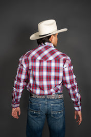 Roper Ball Park Plaid Pearl Snap