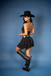 Nylani Halter Tiered Mini Dress