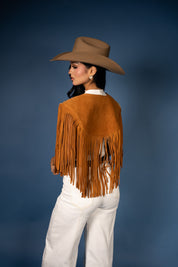 Cowhide Round Fringe Vest