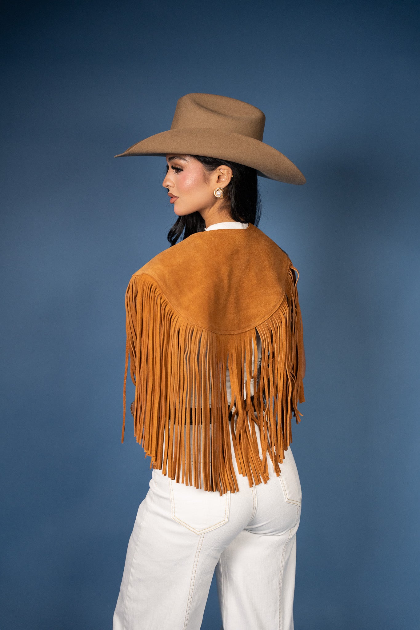 Cowhide Round Fringe Vest
