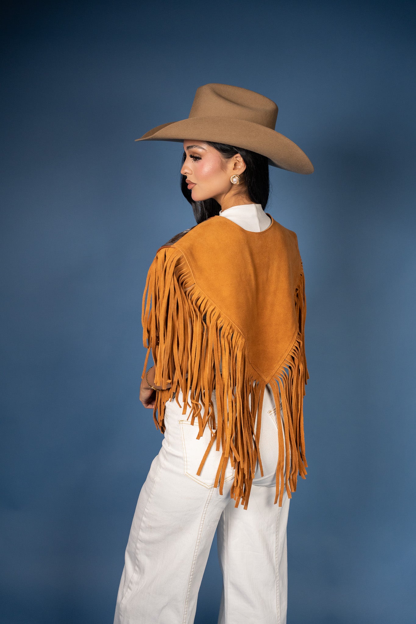 Cowhide Diamond Fringe Vest