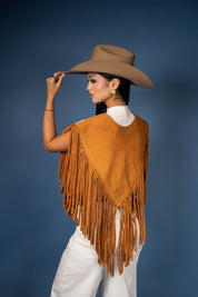 Cowhide Diamond Fringe Vest