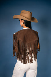 Cowhide Round Fringe Vest