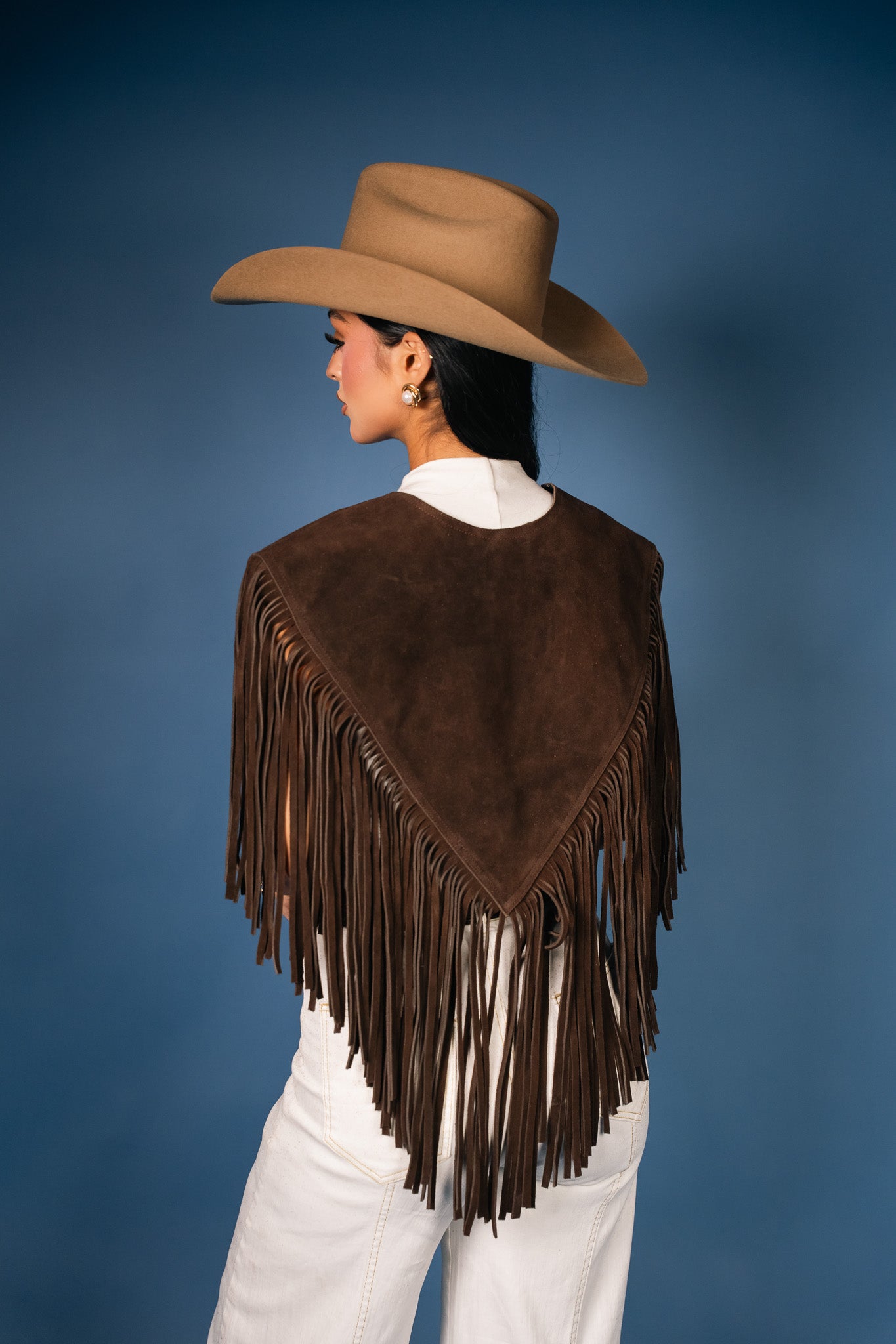 Cowhide Diamond Fringe Vest