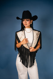 Cowhide Diamond Fringe Vest