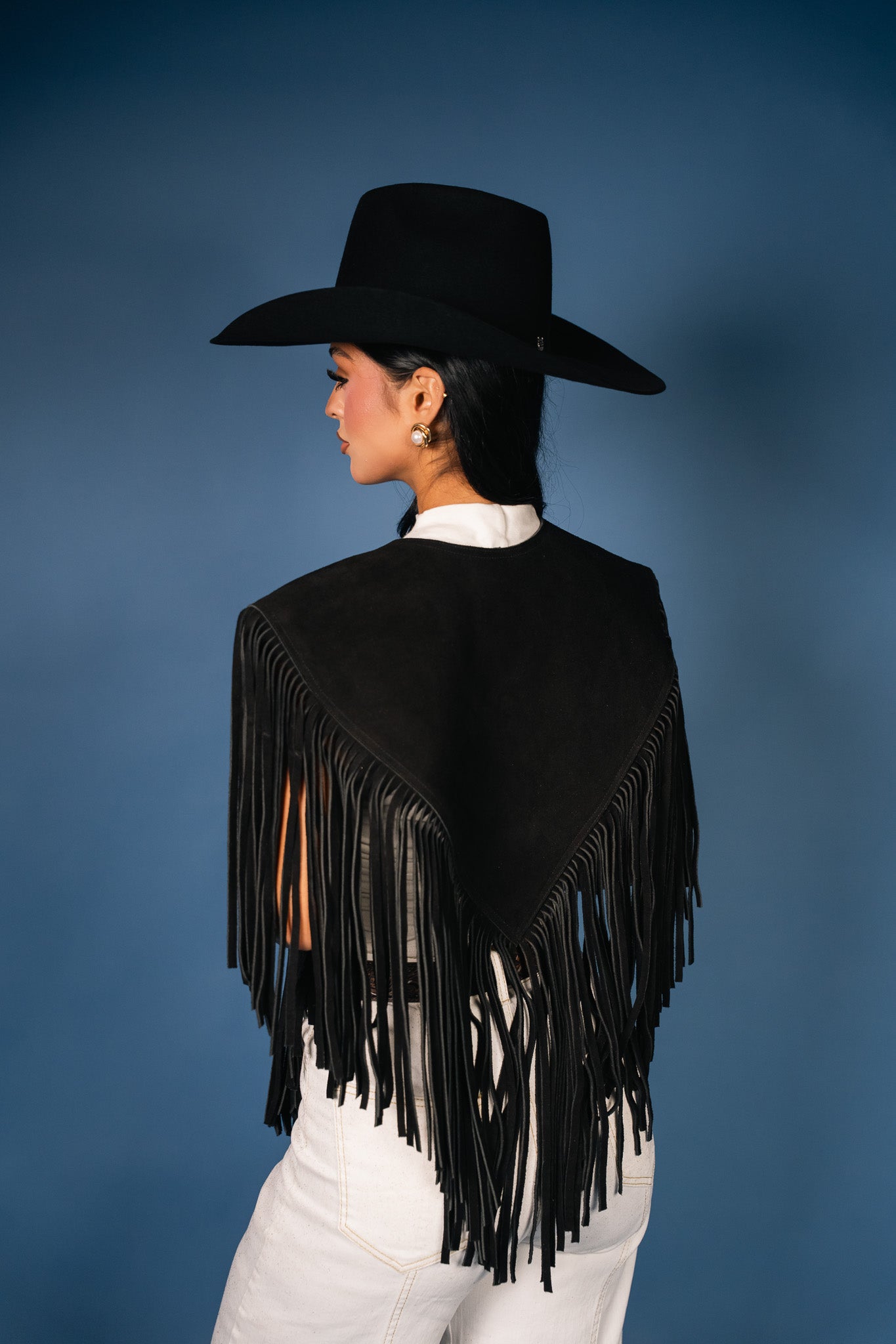 Cowhide Diamond Fringe Vest