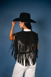 Cowhide Round Fringe Vest