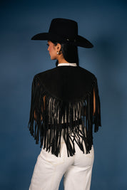 Cowhide Round Fringe Vest