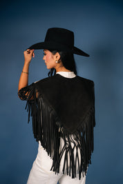 Cowhide Diamond Fringe Vest