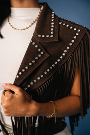 Dolly Fringe Rhinestone Vest