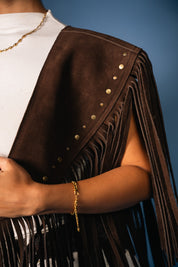 Saddle Studded Fringe Vest