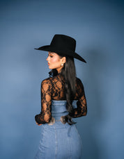 Flora Long Sleeve Sheer Lace Layering Top