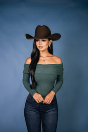 Cozy Ribbed Off-the-Shoulder Top