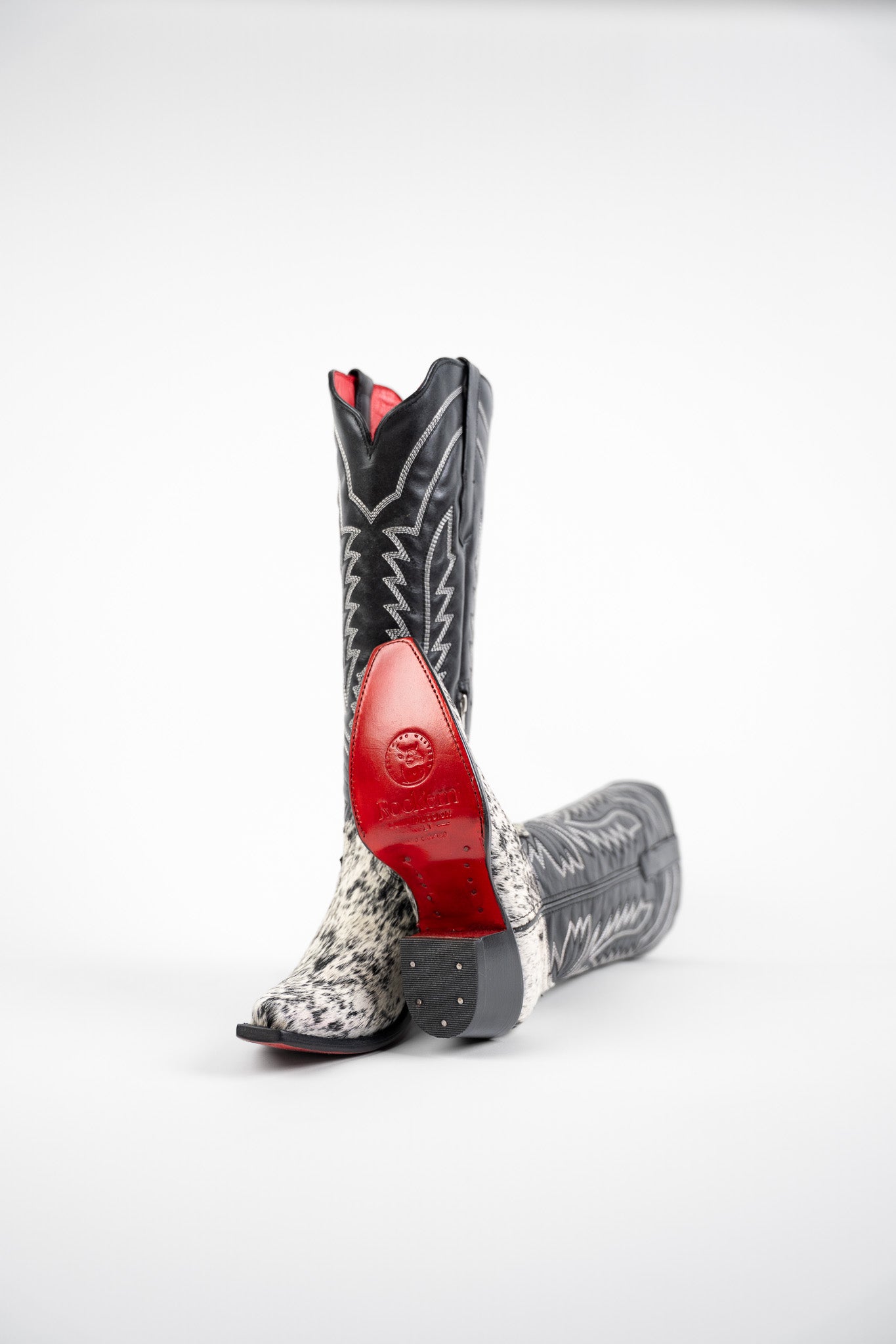 Bianca Tall Red Bottom Cowhide Snip Toe Cowgirl Boot Size 5 Box AU1