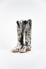 Carmina Tall Cowhide Snip Toe Cowgirl Boot Size 5 Box CU1