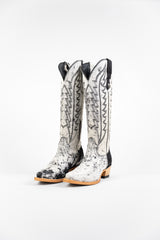 Carmina Tall Cowhide Snip Toe Cowgirl Boot Size 6 Box CU2