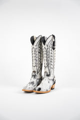 Carmina Tall Cowhide Snip Toe Cowgirl Boot Size 6.5 Box CU4