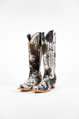 Carmina Tall Cowhide Snip Toe Cowgirl Boot Size 7 Box CU5