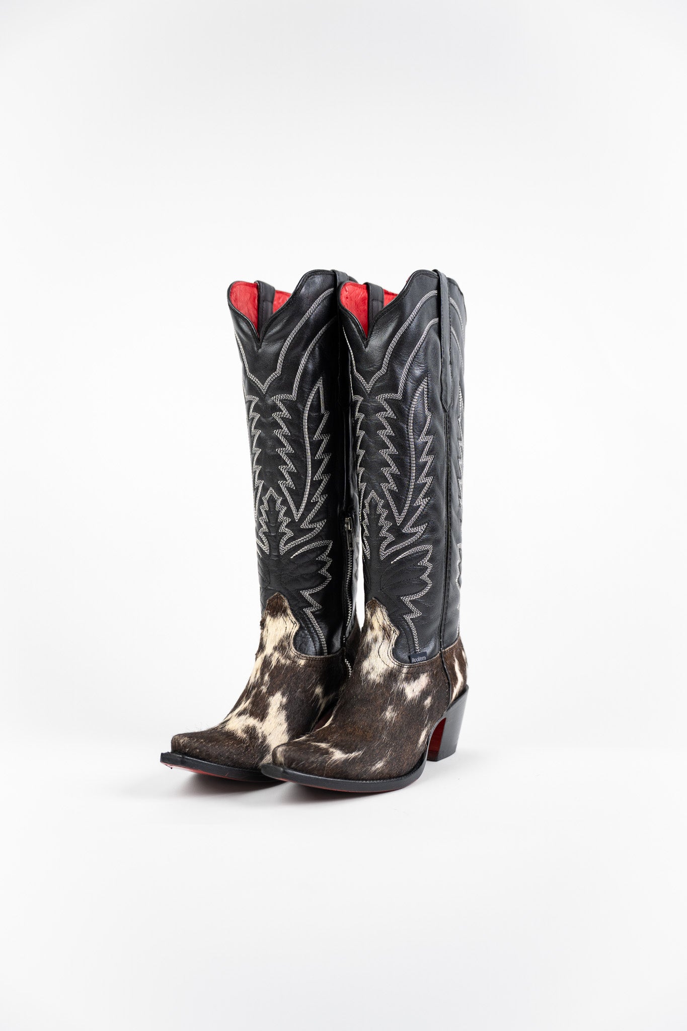 Bianca Tall Red Bottom Cowhide Snip Toe Cowgirl Boot Size 7.5 Box AU4