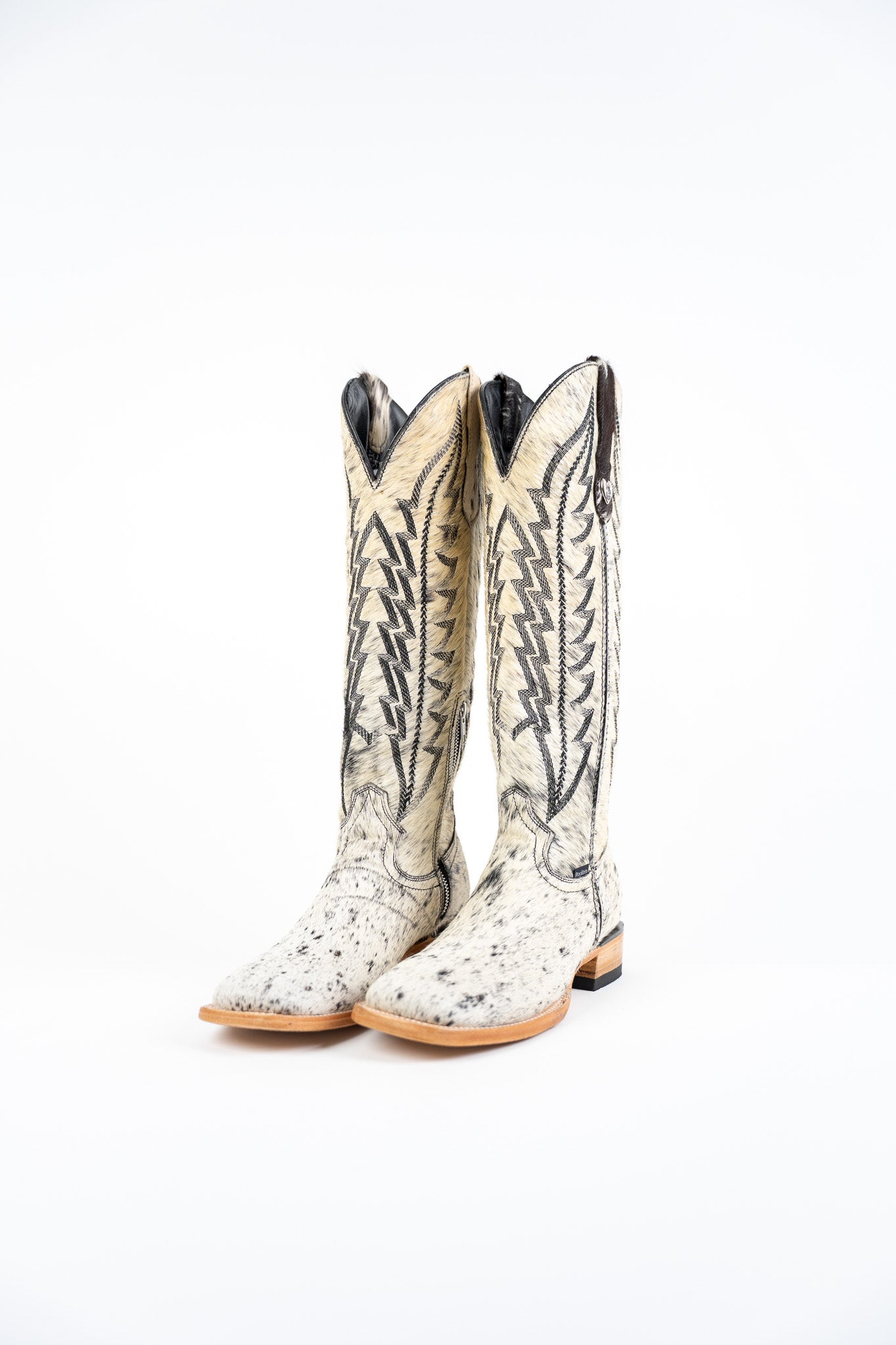 Carmina Tall Cowhide Square Toe Cowgirl Boot Size 8.5 Box ZW13