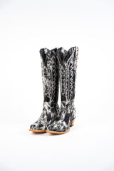 Carmina Tall Cowhide Snip Toe Cowgirl Boot Size 10 Box CU12