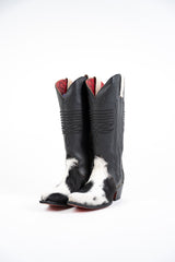 Dalia Midi Cowhide Red Bottom Wide Calf Snip Toe Cowgirl Boot Size 9.5 Box CU21