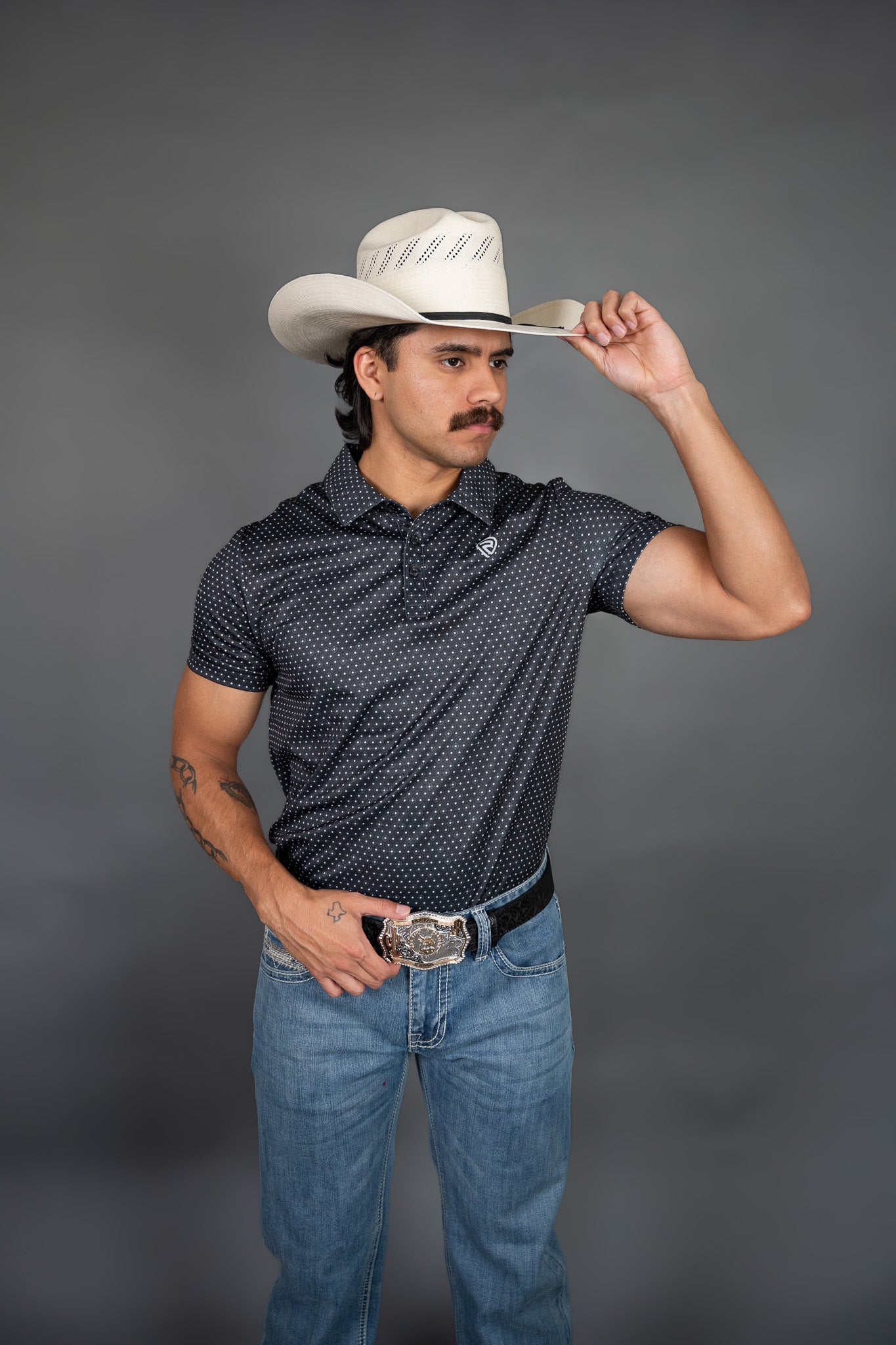 Rock & Roll Geo Printed Polo