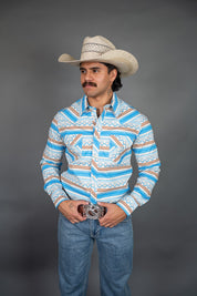 Rock&Roll Stripe Printed Long Sleeve Shirt