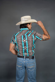 Rock&Roll Aztec Printed Short Sleeve Shirt