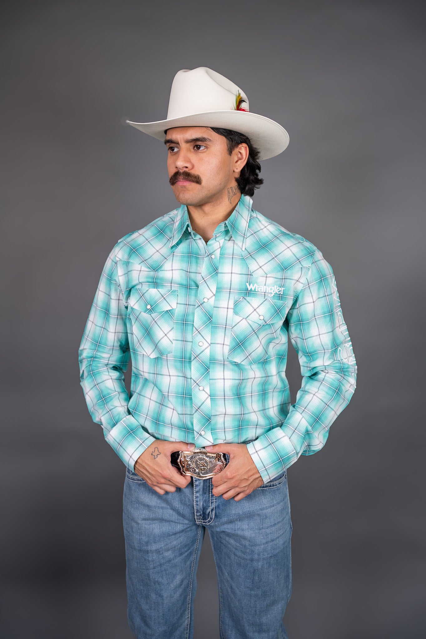 Wrangler Plaid Western Pearl Snap
