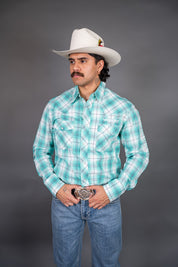 Wrangler Plaid Western Pearl Snap